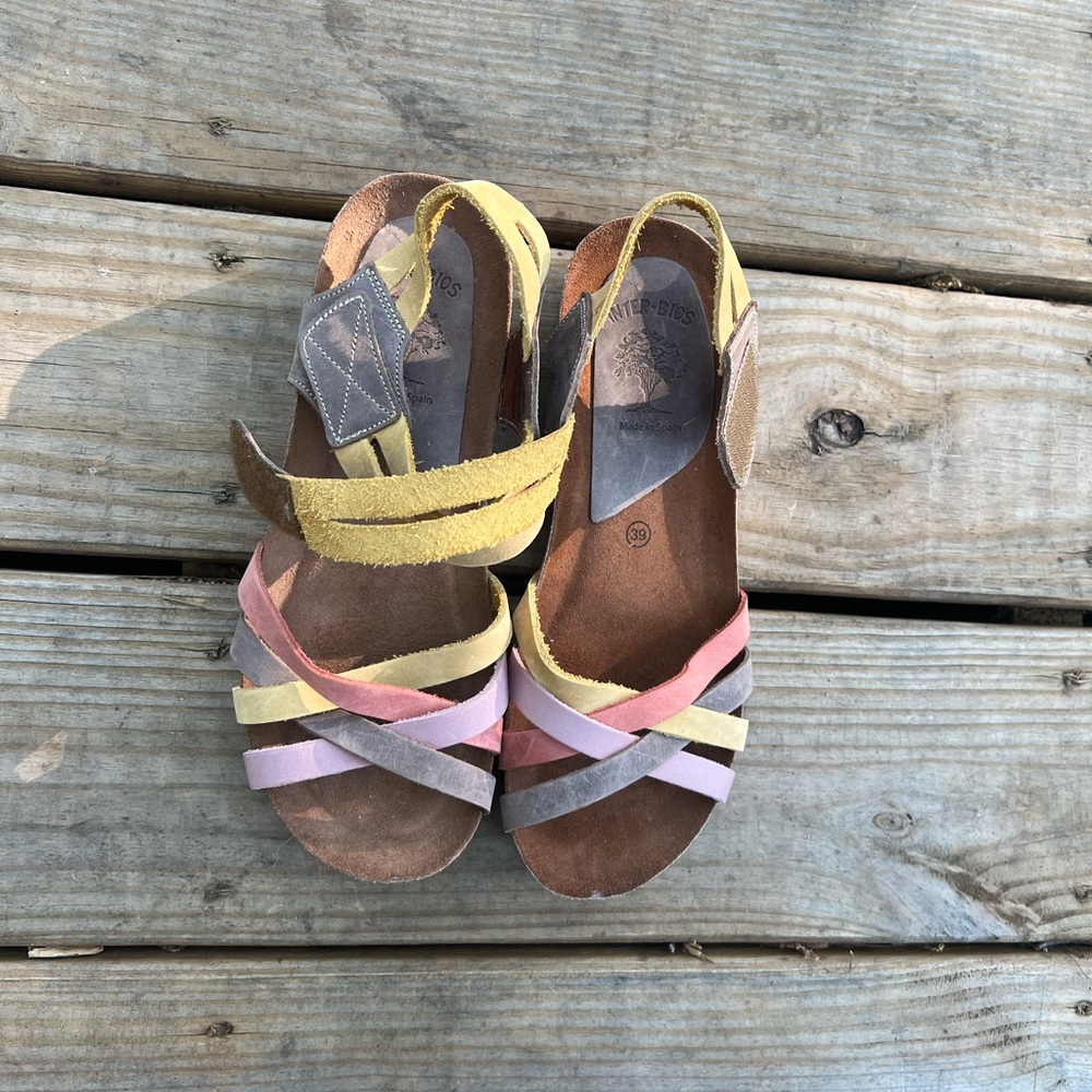 Inter-Bios Multi Colored Leather Sandal View 3